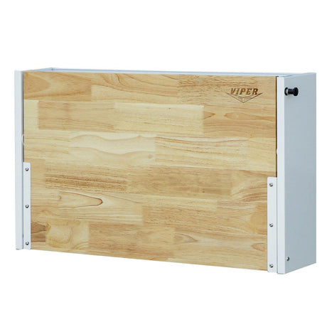 32-Inch Folding Wall-Mounted Worktable with Butcher Block Top-Grease Monkey Garage