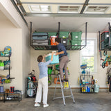 4' x 8' Faber Overhead Garage Shelving | Holds 700 lbs-Ceiling-Grease Monkey Garage