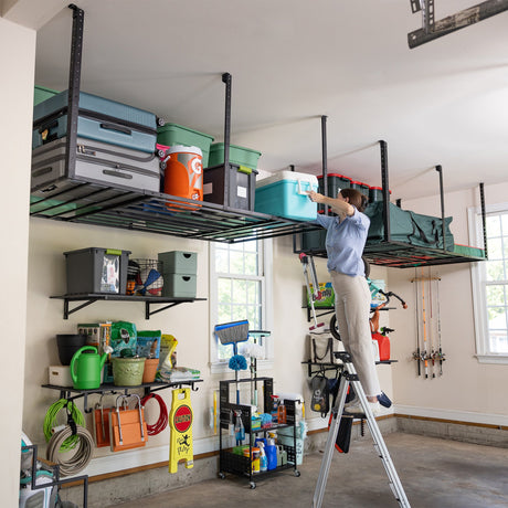 4' x 8' Faber Overhead Garage Shelving | Holds 700 lbs-Ceiling-Grease Monkey Garage