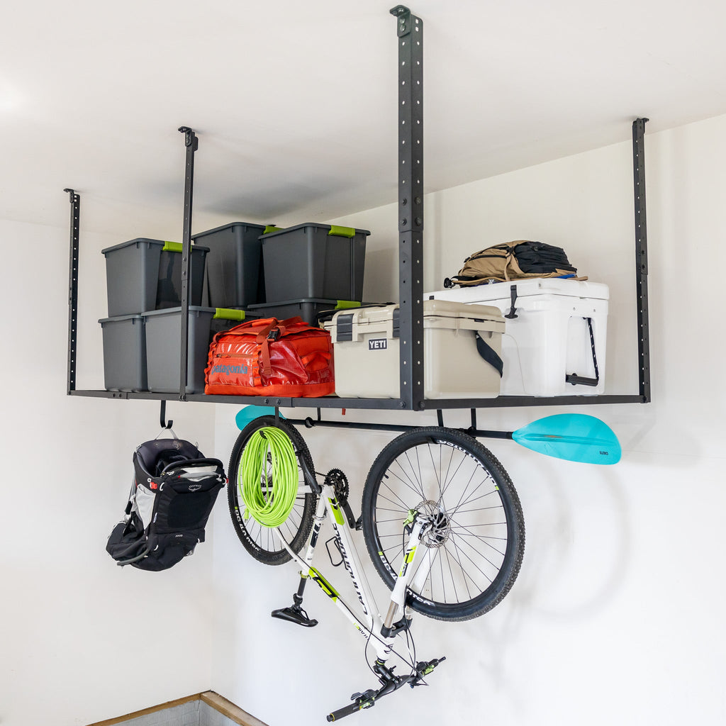 4' x 8' Faber Overhead Garage Storage with Hooks | Holds 700 lbs-Ceiling-Grease Monkey Garage