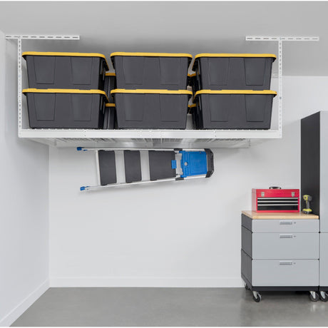 4' x 8' Overhead Garage Storage Bundle w/ 5 Bins (Yellow)-Overhead Storage-Grease Monkey Garage