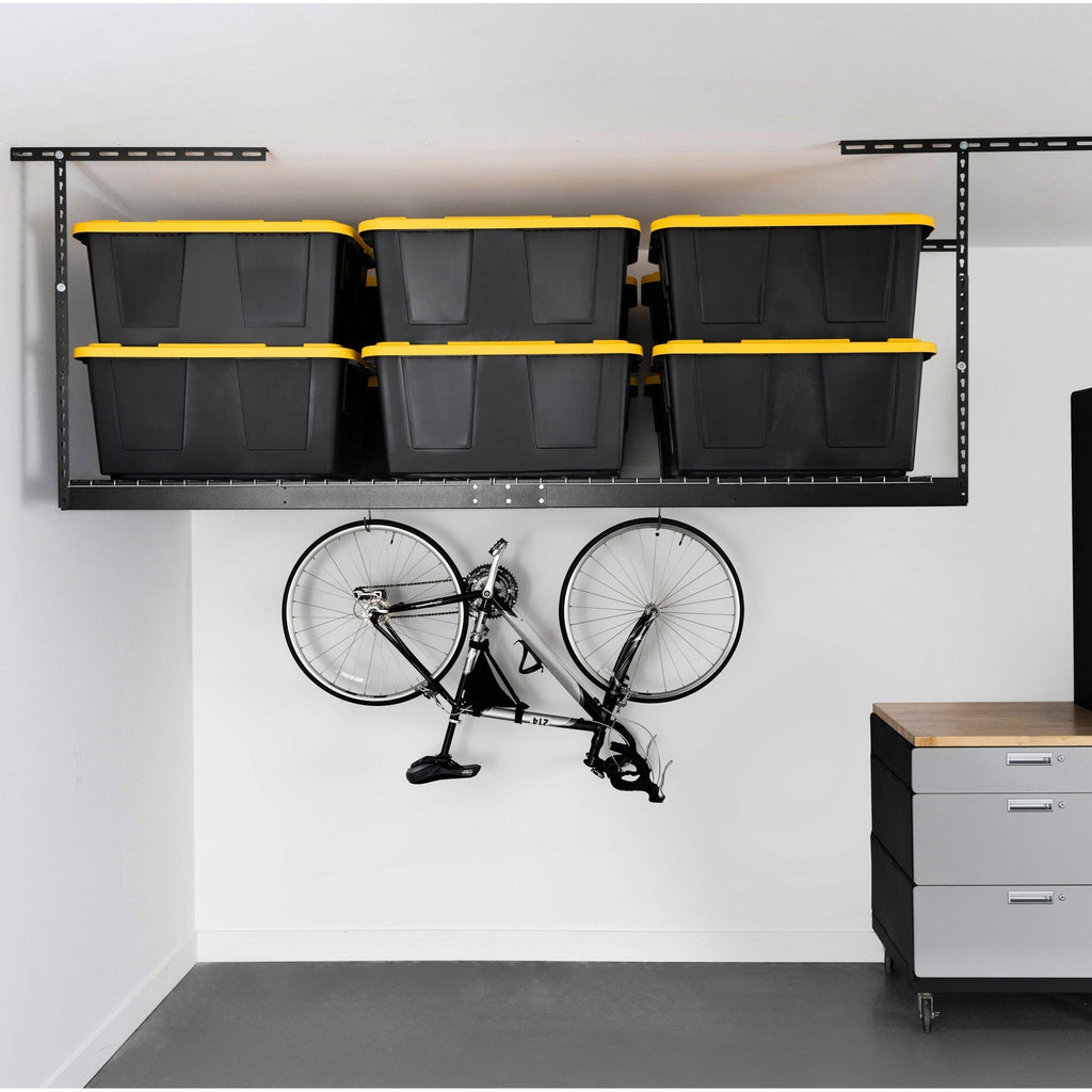 4' x 8' Overhead Garage Storage Bundle w/ 5 Bins (Yellow)-Overhead Storage-Grease Monkey Garage