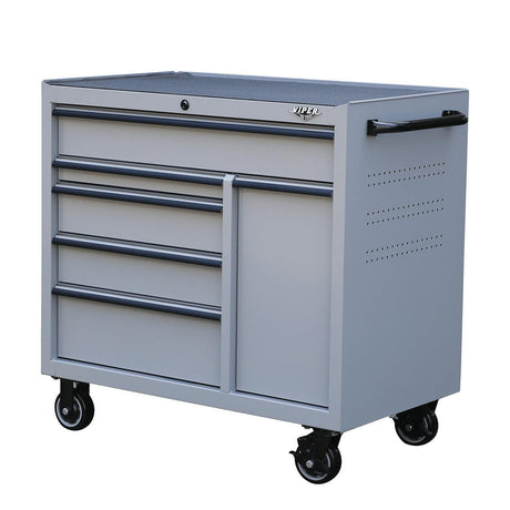 41-Inch 6-Drawer Rolling Cabinet with Power Drawer-Grease Monkey Garage