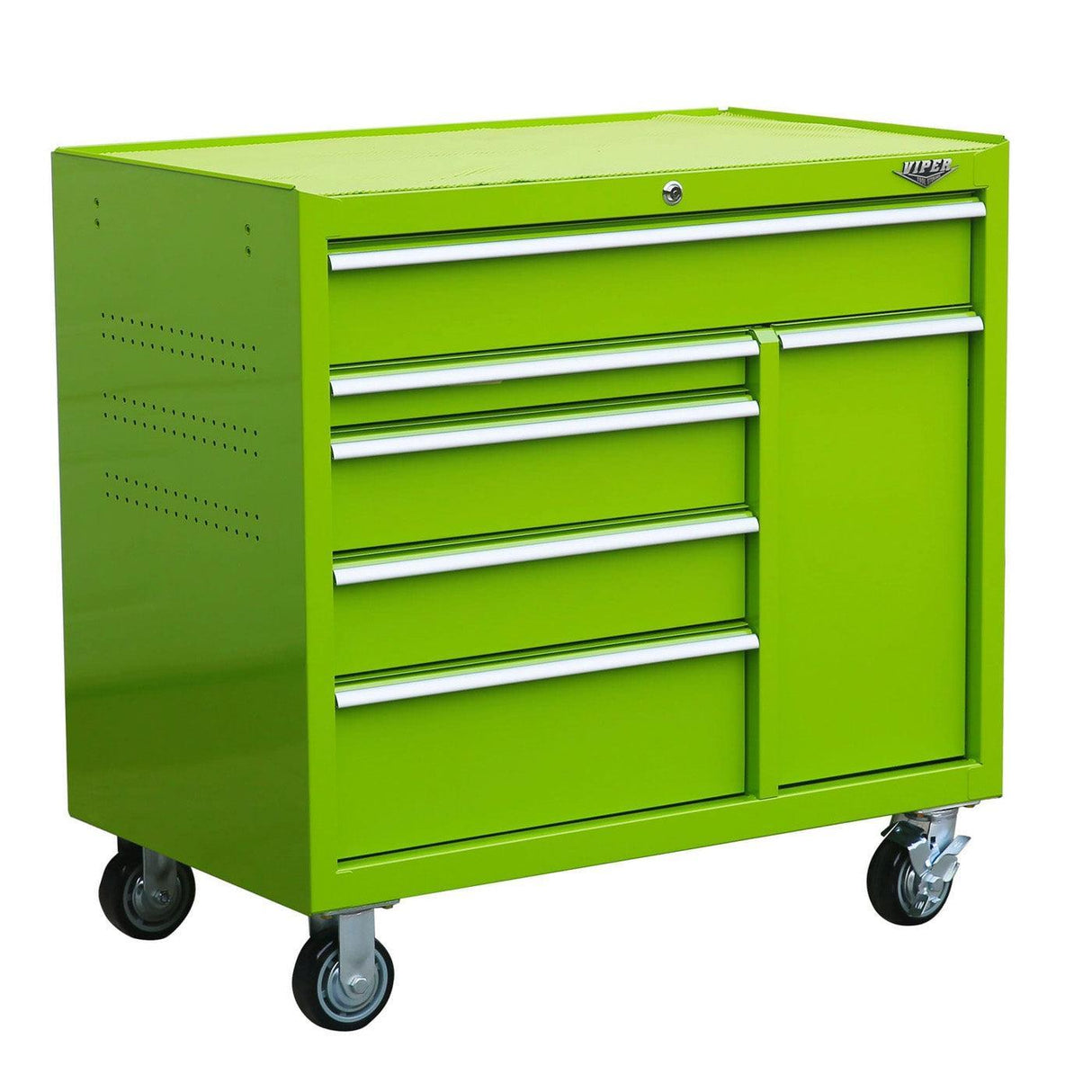 41-Inch 6-Drawer Rolling Cabinet with Power Drawer-Grease Monkey Garage