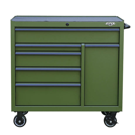 41-Inch 6-Drawer Rolling Cabinet with Power Drawer-Grease Monkey Garage