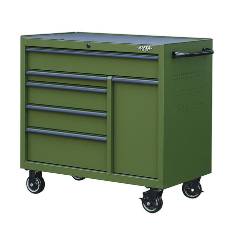 41-Inch 6-Drawer Rolling Cabinet with Power Drawer-Grease Monkey Garage