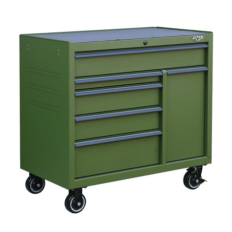 41-Inch 6-Drawer Rolling Cabinet with Power Drawer-Grease Monkey Garage
