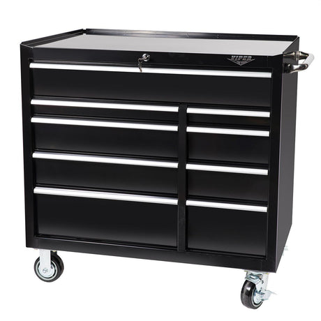 41-Inch 9-Drawer Rolling Cabinet-Grease Monkey Garage