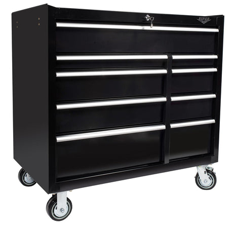 41-Inch 9-Drawer Rolling Cabinet-Grease Monkey Garage