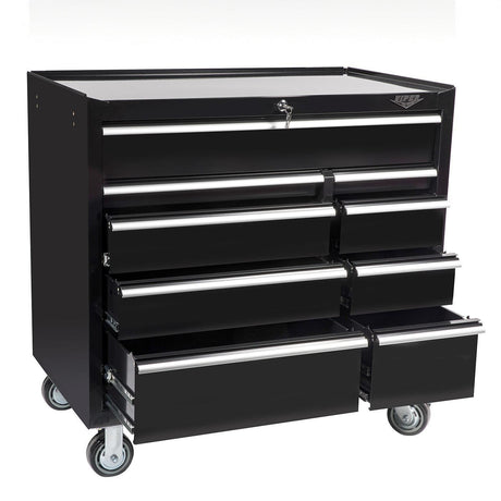 41-Inch 9-Drawer Rolling Cabinet-Grease Monkey Garage