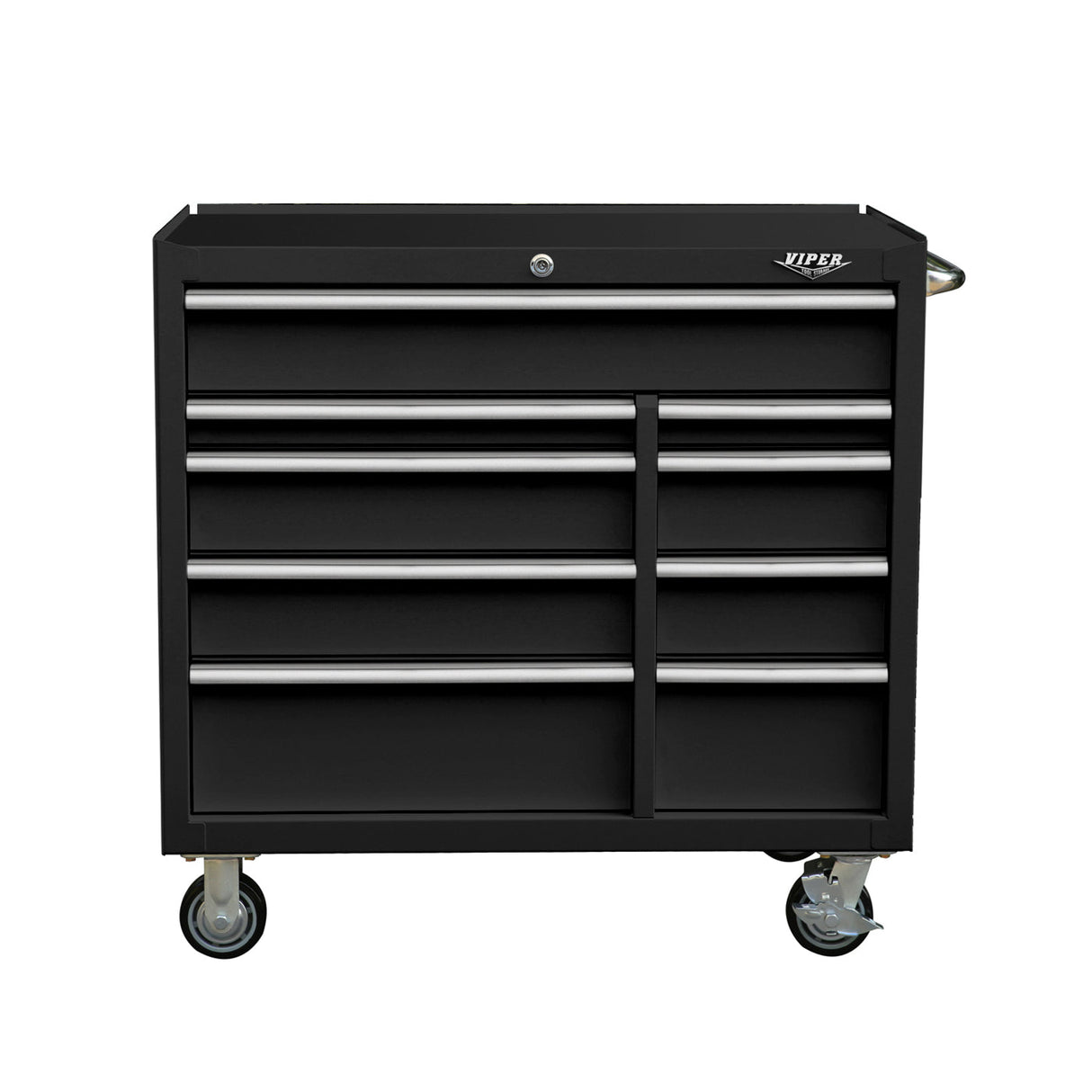 41-Inch 9-Drawer Rolling Cabinet-Grease Monkey Garage