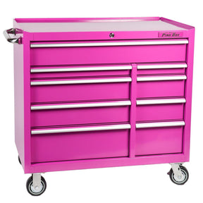 41-Inch 9-Drawer Rolling Cabinet-Grease Monkey Garage