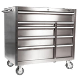 41-Inch 9-Drawer Stainless Steel Rolling Cabinet-Grease Monkey Garage