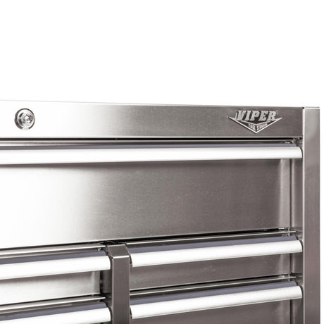 41-Inch 9-Drawer Stainless Steel Rolling Cabinet-Grease Monkey Garage