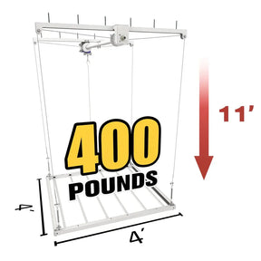 4'x4' E-Z Lift MAX - 11' Drop-Grease Monkey Garage