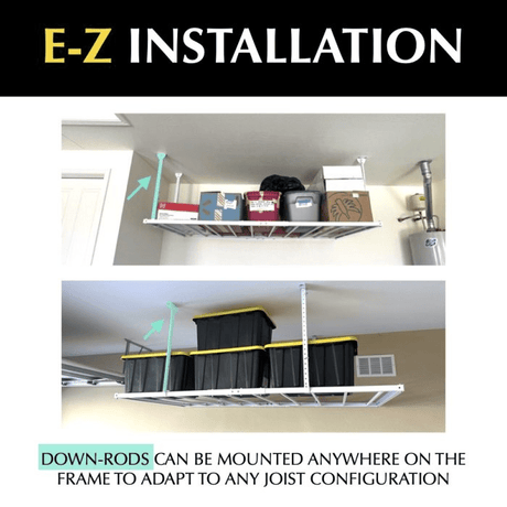 4'x6' Heavy Duty Overhead Garage Storage Rack-Grease Monkey Garage