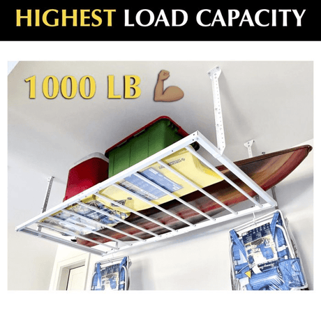 4'x8' Heavy Duty Overhead Garage Storage Rack-Grease Monkey Garage