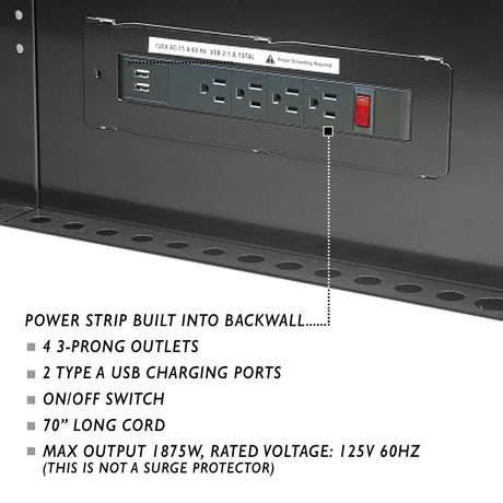 60-Inch 7-Drawer Workstation with Power Strip-Grease Monkey Garage