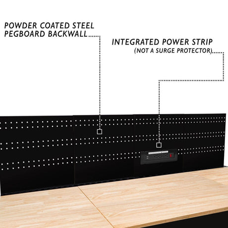 60-Inch 7-Drawer Workstation with Power Strip-Grease Monkey Garage