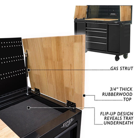60-Inch 7-Drawer Workstation with Power Strip-Grease Monkey Garage