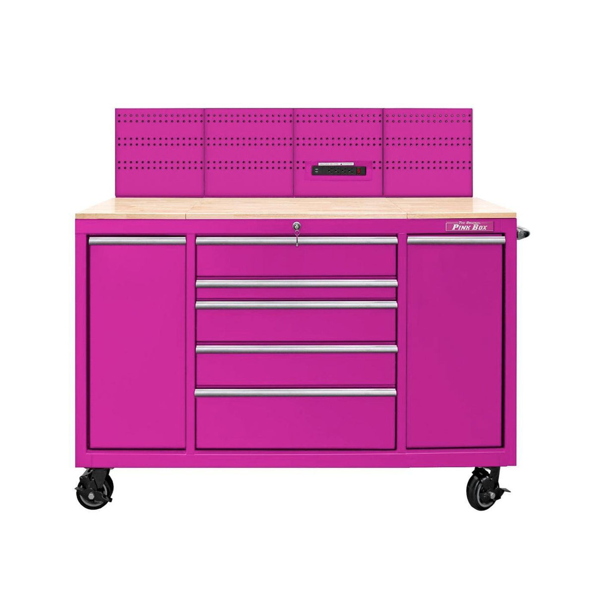 60-Inch 7-Drawer Workstation with Power Strip-Grease Monkey Garage