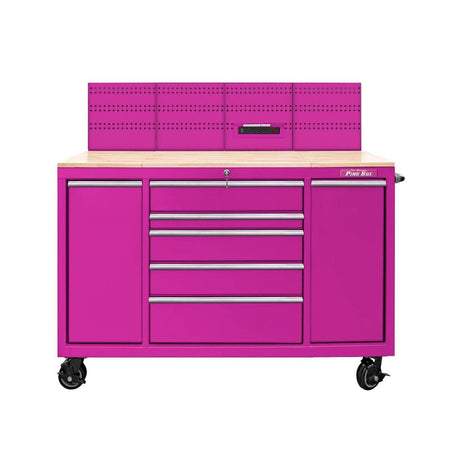 60-Inch 7-Drawer Workstation with Power Strip-Grease Monkey Garage