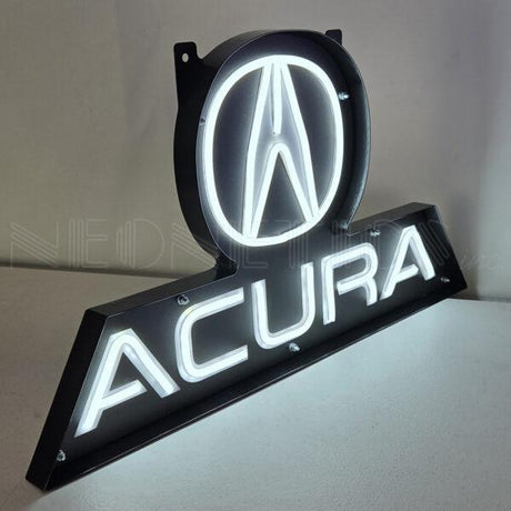 Acura LED Flex-Neon Sign in Steel Can-Grease Monkey Garage