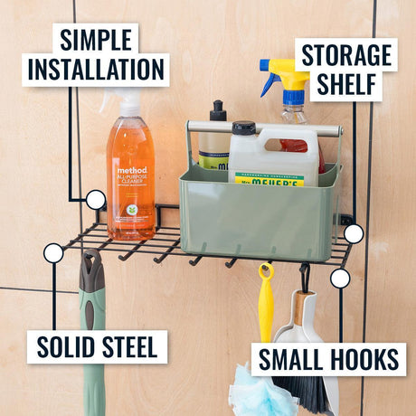 Afton Utility Organizer | Holds 40 lbs-Wall Mounted-Grease Monkey Garage