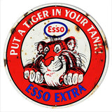 Aged Esso Put a Tiger in Your Tank Metal Sign-Metal Signs-Grease Monkey Garage