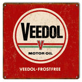 Aged Veedol Motor Oil Metal Sign-Metal Signs-Grease Monkey Garage