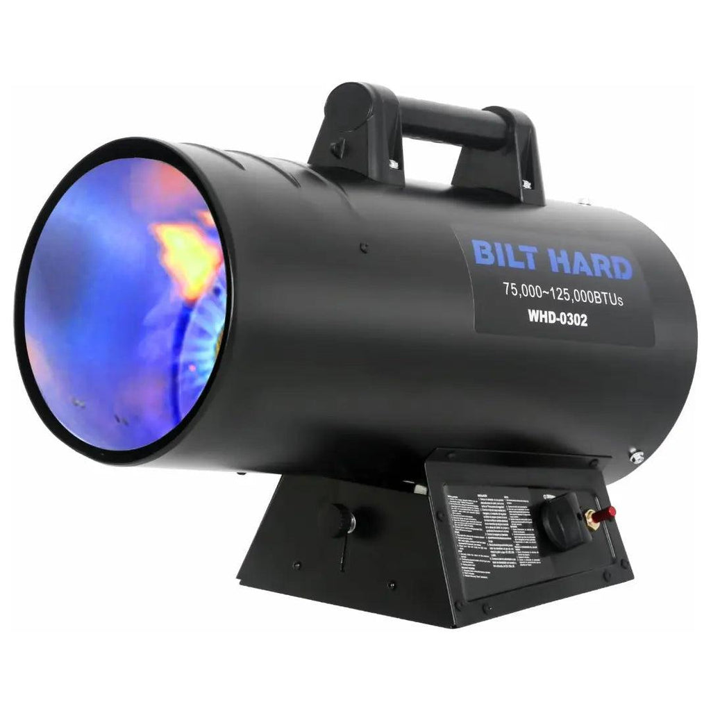 BILT HARD 125,000 BTU Forced Air Propane Heater, Adjustable Liquid Propane Torpedo Heater, CSA Listed-Heater-Grease Monkey Garage