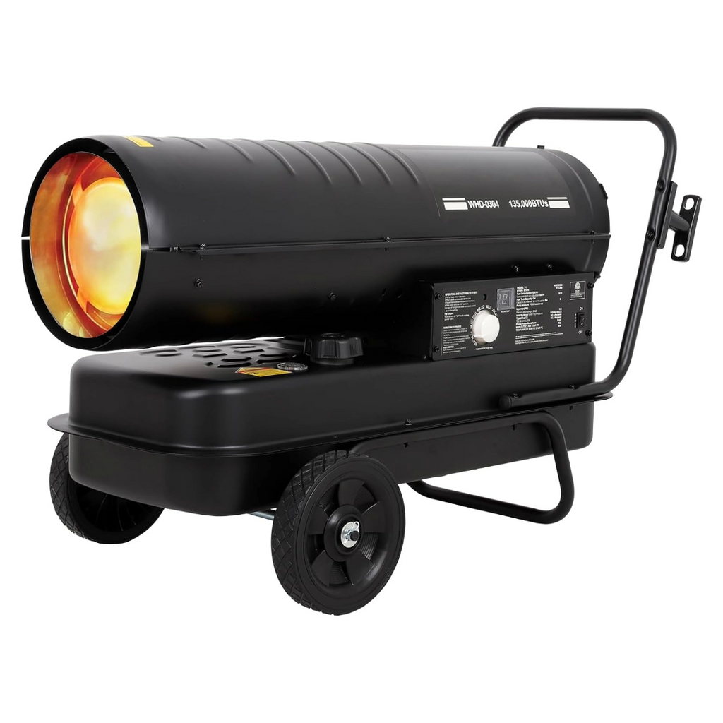 BILT HARD 135,000 BTU Forced Air Kerosene Heater, Portable Torpedo Space Heater with Movable Wheels, Thermostat Control, Overheat Protection, CSA Listed-Heater-Grease Monkey Garage