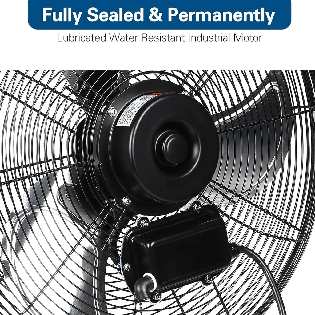 BILT HARD 14 in. 3000 CFM Outdoor Wall Mount Fan, 3-Speed Waterproof Wall Fan Industrial Grade High Velocity Outdoor Fans for Patio, Commercial, Garage, and Gazebo Use, UL Listed-Fan-Grease Monkey Garage
