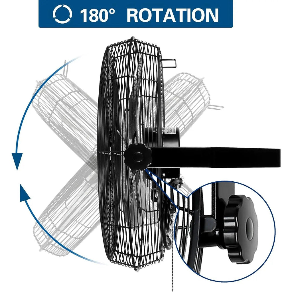 BILT HARD 14 in. 3000 CFM Outdoor Wall Mount Fan, 3-Speed Waterproof Wall Fan Industrial Grade High Velocity Outdoor Fans for Patio, Commercial, Garage, and Gazebo Use, UL Listed-Fan-Grease Monkey Garage