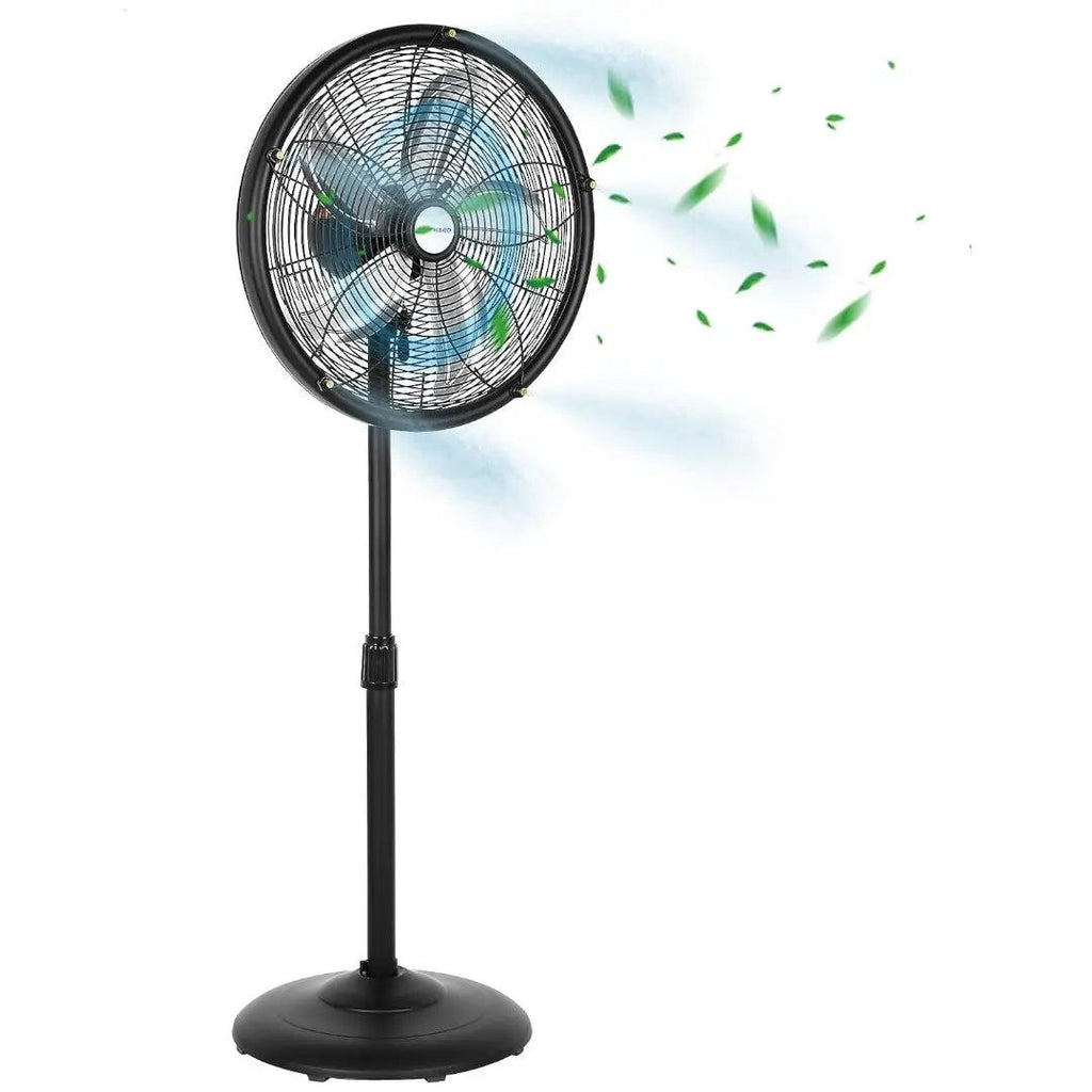 BILT HARD 18" Oscillating High-Velocity Outdoor Pedestal Misting Fan, 3-Speed Patio Fans for Outside, Adjustable Height, 120° Oscillation, Waterproof, Industrial Fan for Outdoor, UL Listed-Fan-Grease Monkey Garage