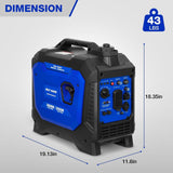 BILT HARD 2500W Portable Inverter Generator – Quiet 80cc 4-Stroke Ducar® Engine, CO Sensor, 120V AC & 12V DC, Compact Backup Power for Camping, RV, Home-Generator-Grease Monkey Garage