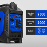 BILT HARD 2500W Portable Inverter Generator – Quiet 80cc 4-Stroke Ducar® Engine, CO Sensor, 120V AC & 12V DC, Compact Backup Power for Camping, RV, Home-Generator-Grease Monkey Garage