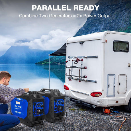 BILT HARD 4500W Dual Fuel Inverter Generator – Gas/Propane, Ducar® Engine, Quiet, CO Sensor, RV Ready, Portable Power for Home & Camping-Generator-Grease Monkey Garage
