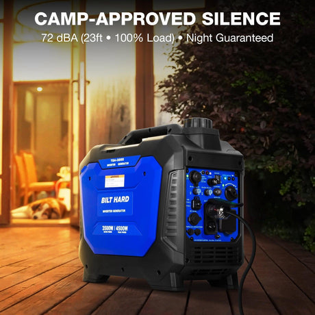BILT HARD 4500W Dual Fuel Inverter Generator – Gas/Propane, Ducar® Engine, Quiet, CO Sensor, RV Ready, Portable Power for Home & Camping-Generator-Grease Monkey Garage