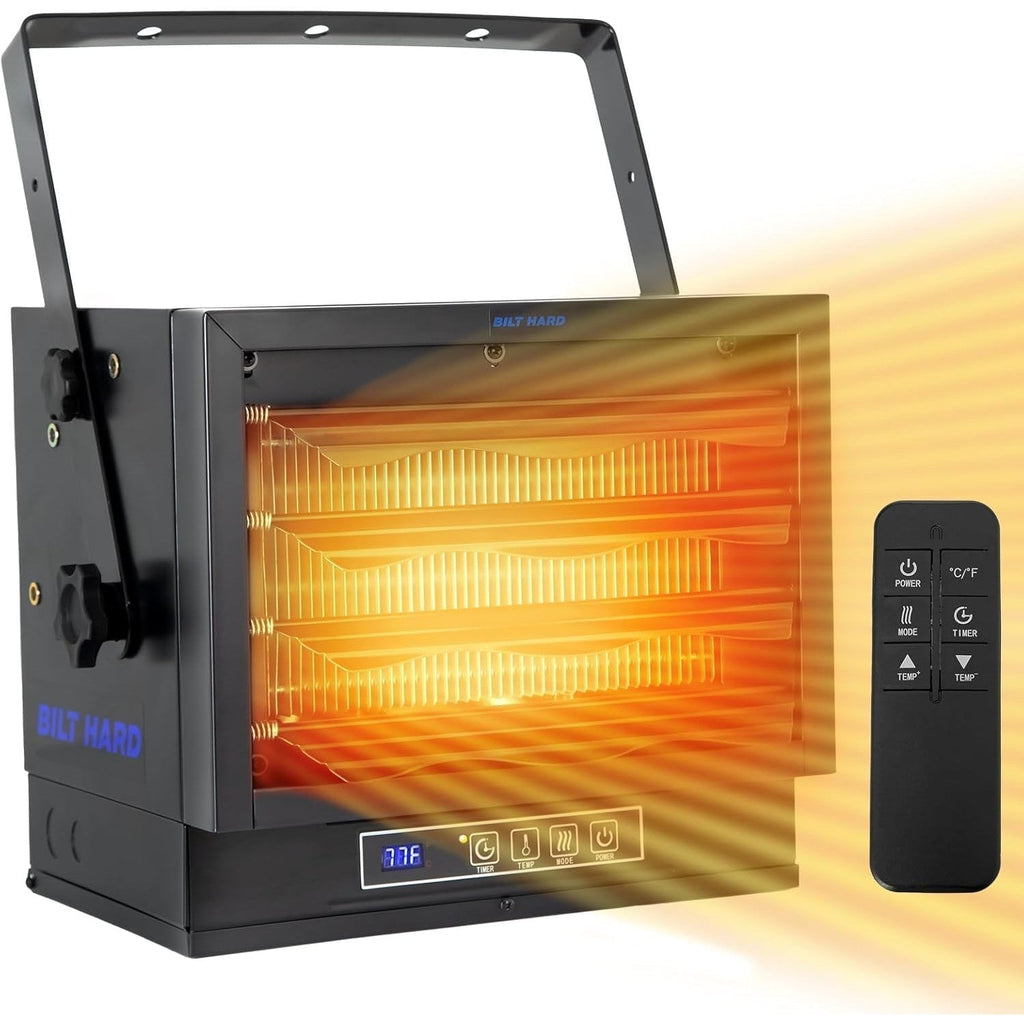 BILT HARD 5000W Electric Garage Heater, 240V Hardwired Fan-Forced Ceiling Mount Shop Heater with Build-in Thermostat, Industrial Heater for Garage and Workshop (Power Cord not Included)-Heater-Grease Monkey Garage