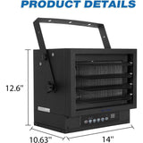 BILT HARD 7500W Electric Garage Heater, 240V Digital Fan-Forced Ceiling Mount Heater with Remote, Hardwired Shop Garage Heater with Thermostat, Overheat Protection, Timer, Ideal for Workshop-Heater-Grease Monkey Garage