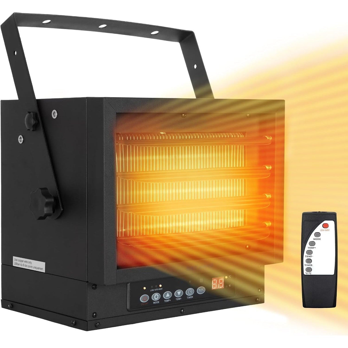 BILT HARD 7500W Electric Garage Heater, 240V Digital Fan-Forced Ceiling Mount Heater with Remote, Hardwired Shop Garage Heater with Thermostat, Overheat Protection, Timer, Ideal for Workshop-Heater-Grease Monkey Garage