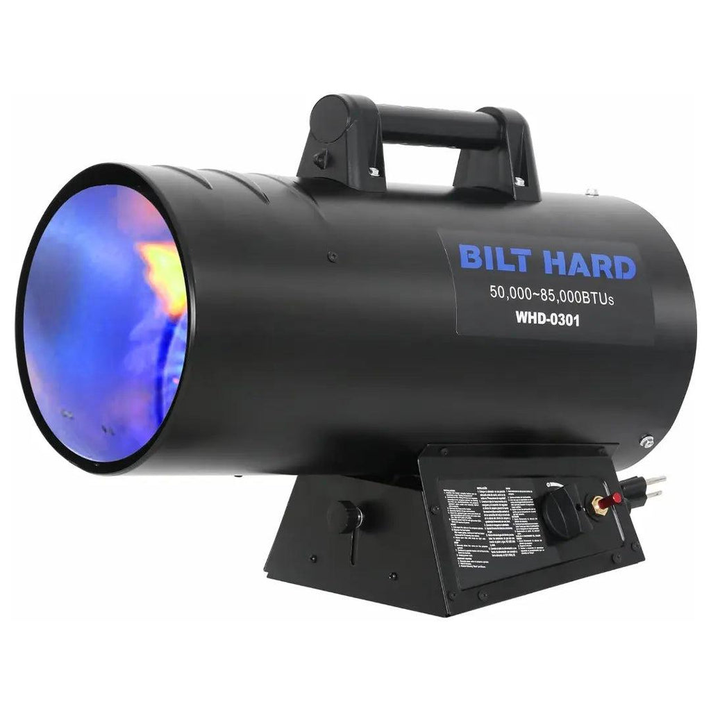BILT HARD 85,000 BTU Forced Air Propane Heater, Adjustable Portable Liquid Propane Torpedo Heater, CSA Listed-Heater-Grease Monkey Garage
