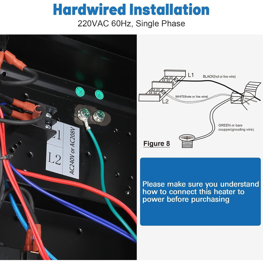 BILT HARD 8500W Electric Garage Heater, 240V Digital Fan-Forced Ceiling Mount Shop Heater, Hardwired Industrial Shop Heater with Build-in Digital Thermostat and Remote, Ideal for Garage, Workshop-Heater-Grease Monkey Garage