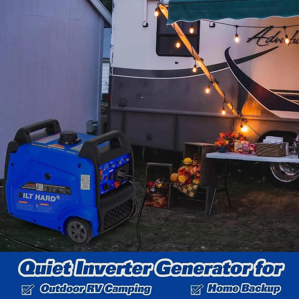 BILT HARD Portable Generator 5500 Watt, Quiet Inverter Generator with Electric Start, 120V NEMA 5-20R, NEMA TT-30R and 12V DC Output, Outdoor Generators for Home Backup Use and RV Ready-Generator-Grease Monkey Garage