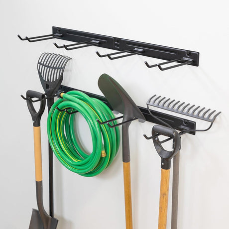 Bedrock Garage Tool Organizer | 2-Pack | Black-Wall Mounted-Grease Monkey Garage