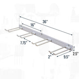 Bedrock Garage Tool Organizer | 2-Pack | Grey-Wall Mounted-Grease Monkey Garage