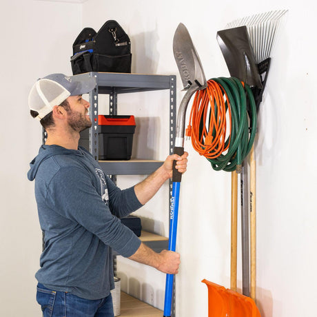 Bedrock Garage Wall Hook | Heavy-Duty | Black-Wall Mounted-Grease Monkey Garage