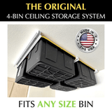 Bin Slide Overhead Storage System-Grease Monkey Garage