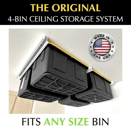 Bin Slide Overhead Storage System-Grease Monkey Garage